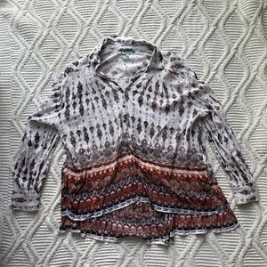 Nostalgia Boho Patterned Top